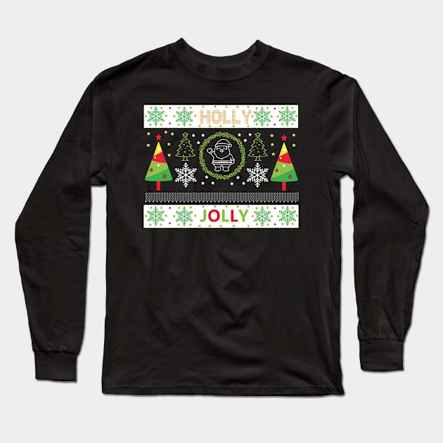 holly jolly Long Sleeve T-Shirt by MZeeDesigns